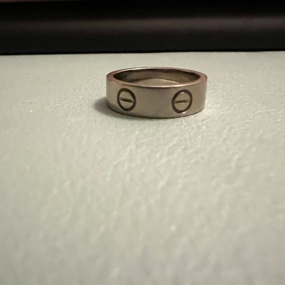 Authentic Cartier love ring white gold